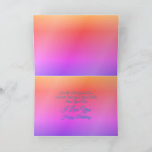 Dank je wel mama Rainbow Orchid Flower Birthday Kaart (Binnen)