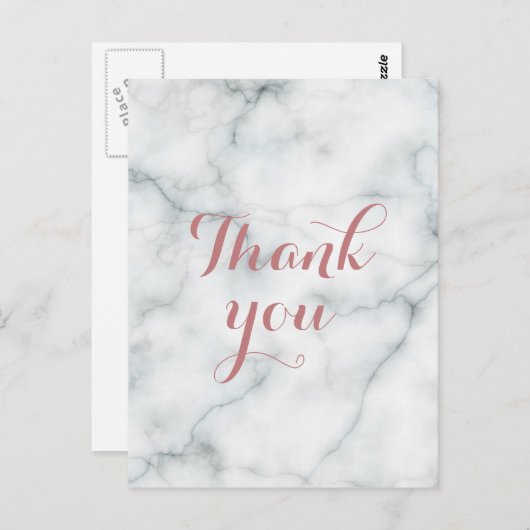 Dank je wel Marble Briefkaart (Voorkant / Achterkant)