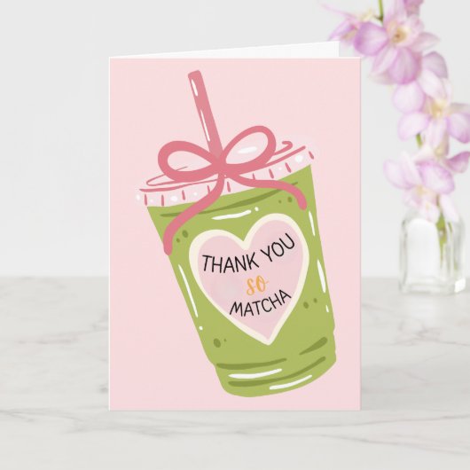 Dank je wel Matcha Waarderingsontwerp Kaart (Orchidee)