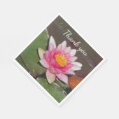 Dank je wel Meal Pink Water Lily Foto Servet (Hoek)