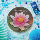 Dank je wel Meal Pink Water Lily Papieren Bordje (Feest)