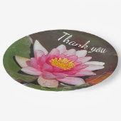 Dank je wel Meal Pink Water Lily Papieren Bordje (Gekanteld)