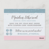 Dank je wel Mermaid Moon en Stars Mystical Boutiqu Briefkaart (Achterkant)