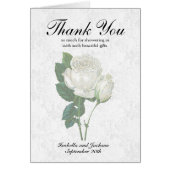 Dank je wel met een mooie witte roze (Voorkant)