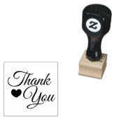 Dank je wel met Hart Rubberstempel (Gestempeld)