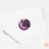 Dank je wel met speelse sterren en maan ronde sticker (Envelop)