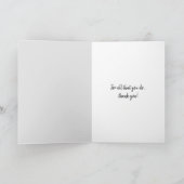 dank je wel met waterverf bloemen op hout bedankkaart (Binnen)