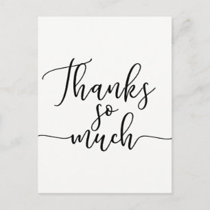 Dank je wel Modern script lettertype Briefkaart