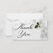 dank je wel , moderne kalligrafie bruiloft notitiekaartje (Voorkant)