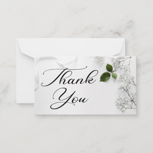 dank je wel , moderne kalligrafie bruiloft notitiekaartje (Voorkant)