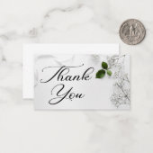 dank je wel , moderne kalligrafie bruiloft notitiekaartje (Voorkant / Achterkant in situ)