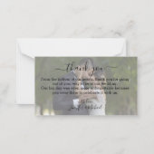 dank je wel , moderne kalligrafie bruiloft vervloe notitiekaartje (Voorkant)