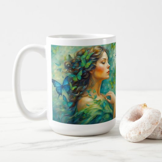 Dank je wel, moeder gedicht koffiemok (Met donut)