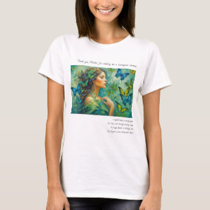 Dank je wel, moeder gedicht T-shirt. T-shirt