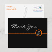 Dank je wel Monogram Ansichtkaart Briefkaart (Voorkant / Achterkant)