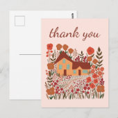 Dank Je Wel Mooie Boerderij Bloemen Herfst Briefkaart (Voorkant / Achterkant)