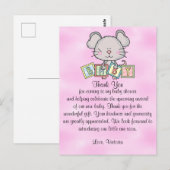 Dank je wel muis voor baby shower cadeau briefkaart (Voorkant / Achterkant)