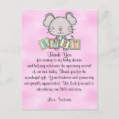 Dank je wel muis voor baby shower cadeau briefkaart (Voorkant)