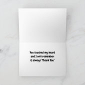 "DANK JE WEL" NA HET OVERLIJDEN VAN EEN GELIEFDE KAART (Binnen)