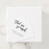 Dank je wel / namen / bericht bruiloft diamant bedankjes labels (In situ)