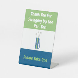 Dank je wel, neem er een reclamebord met voetstuk