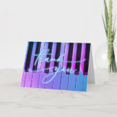 dank je wel neon piano kaart (Voorkant)