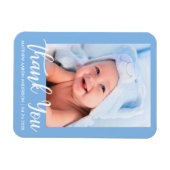 Dank je wel nieuwe baby blauw magneet (Horizontaal)