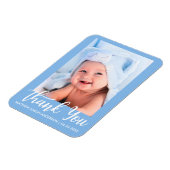 Dank je wel nieuwe baby blauw magneet (Linkerzijde)