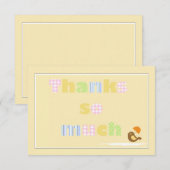Dank je wel Notecard Kaart (Voorkant / Achterkant)