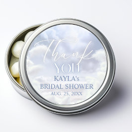 Dank je wel On Cloud Nine 9 Pampas Bruids douche Ronde Sticker