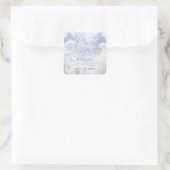 Dank je wel On Cloud Nine 9 Pampas Bruidsborrel Vierkante Sticker (Tas)