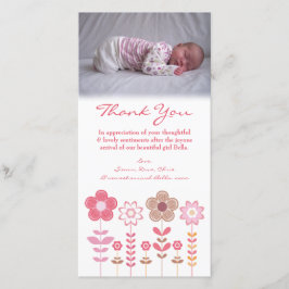 Dank je wel Opmerking Baby Girl Fotokaart Sjabloon