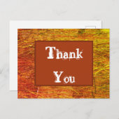 Dank je wel Oranje herfstkleuren appreciatie Briefkaart (Voorkant / Achterkant)
