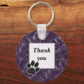 Dank je wel, Paarse Pet Sitter Donk Sleutelhanger (Voorkant)