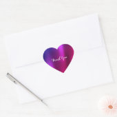 Dank je wel Paarse roze lavender Metallic Red Hart Sticker (Envelop)
