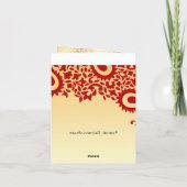 Dank je wel Paisleys Elegant Indian Folded Card Bedankkaart (Achterkant)