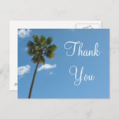 Dank je wel palmboom briefkaart (Voorkant / Achterkant)