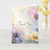 Dank Je Wel Pansy Abstract Kaart (Gele Bloem)