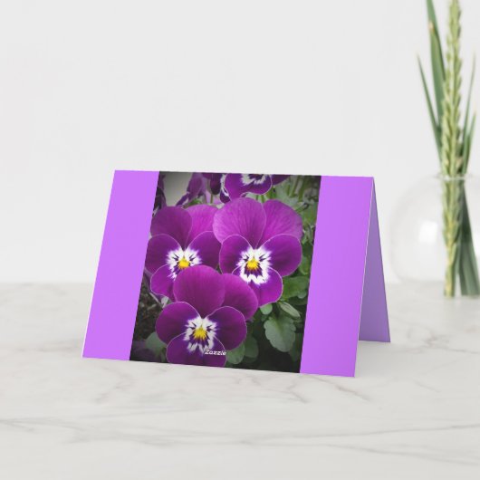 Dank je wel Pansy Bedankkaart (Achterkant)