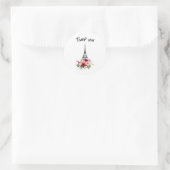 Dank je wel Paris rozen Ronde Sticker (Tas)