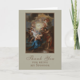 Dank je wel peetouder doop volwassene kaart