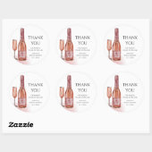 Dank je wel Petals & Prosecco Bruidsdiner Ronde Sticker (Vel)