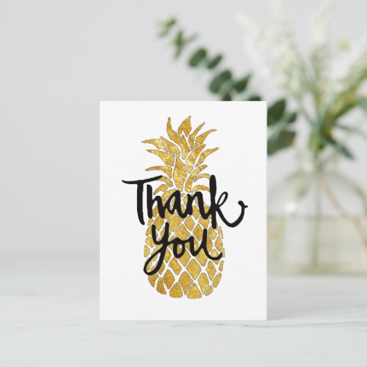 Dank je wel, Pineapple Graphic Briefkaart (Staand voorkant)