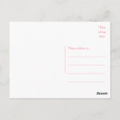 Dank je wel, Pink and Black Heart Briefkaart (Achterkant)