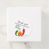 Dank Je Wel Pittige Heete Paprika Bruiloft Bedankjes Labels (In situ)