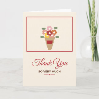 Dank Je Wel Pixel Bloemboeket Kaart