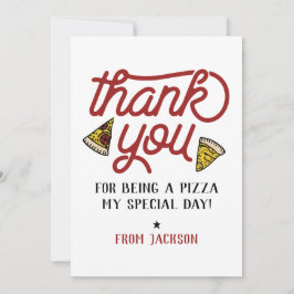 Dank je wel Pizza Party Birthday Dank je wel Bedankkaart
