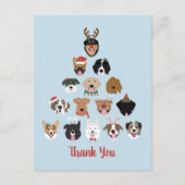 Dank je wel prettige Pawlidays Hond Kerstboom Briefkaart (Voorkant)