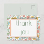 Dank je wel Pretty Garden Poppies Floral Baby Show Briefkaart (Voorkant / Achterkant)