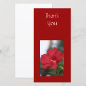 Dank je wel Red Hibiscus Bedankkaart (Voorkant / Achterkant)